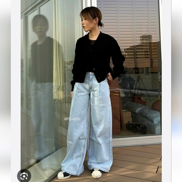 Levi's Baggy Dad Wide Leg Jeans Blue - Picture 5 of 12